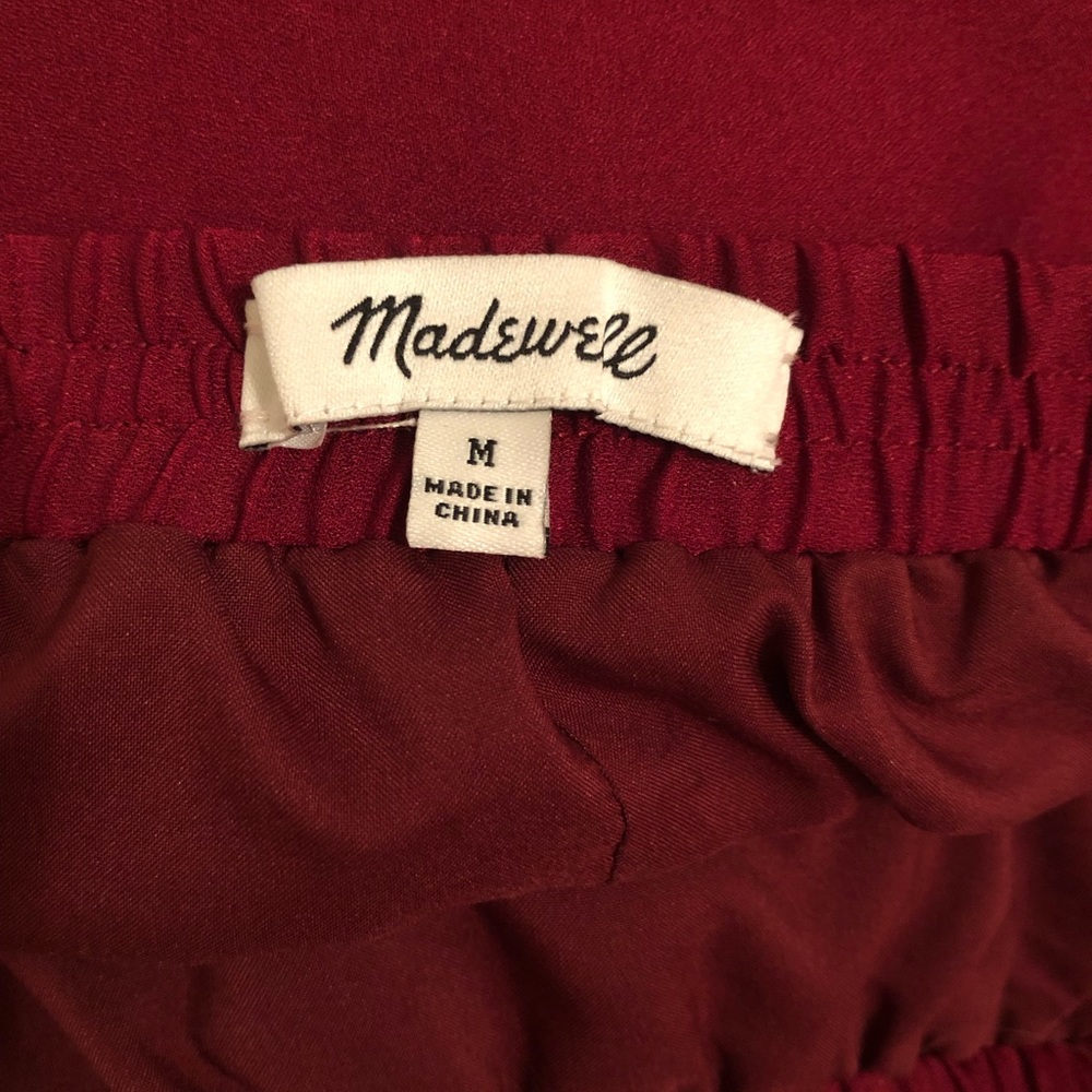 Madewell Skirt Size M: Dark Red/Burgundy - Picture 4 of 5